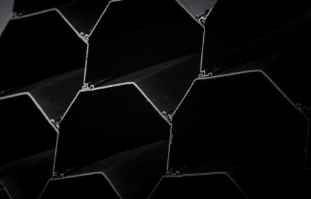 an image depicting a close up of the V-shaped settling planes of the TUBEdek from Brentwood Industries